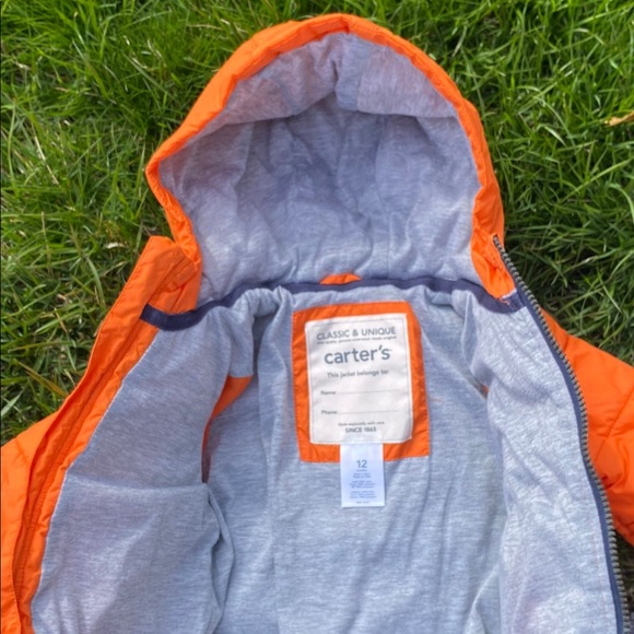 Carter Cute Gender Neutral Puffer Hooded Jacket 9 months - Picture 3 of 4